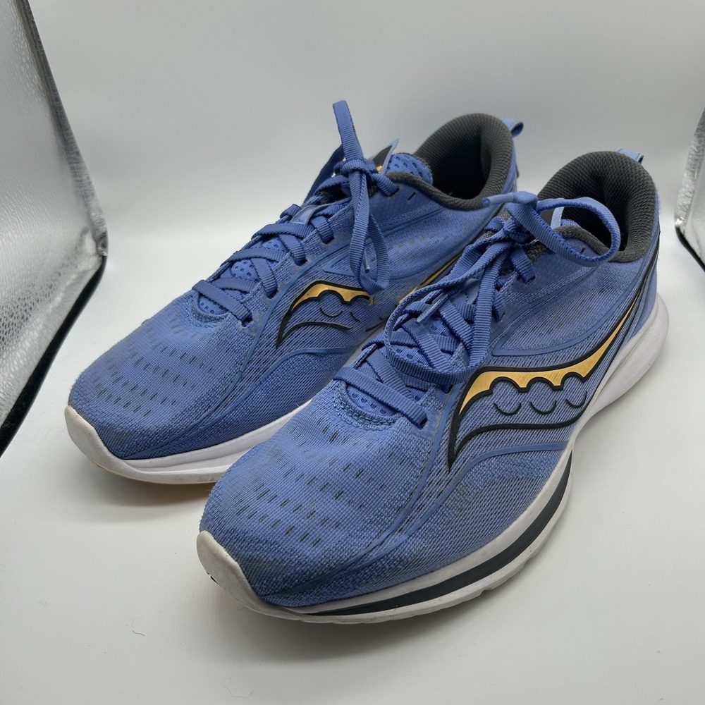 Saucony Kinvara 13 Running Shoes Womens 11.5 Blue Yellow Sneakers